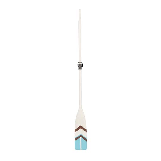 Coastal White Wood Oar Wall Art, 61" x 6" x 2"